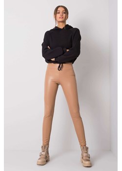 Jasno vrązowe legginsy z eko skóry ze sklepu 5.10.15 w kategorii Spodnie damskie - zdjęcie 169729916