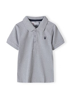 Niemowlęca koszulka polo bawełniana z krótkim rękawem- szara ze sklepu 5.10.15 w kategorii Koszulki niemowlęce - zdjęcie 169729986