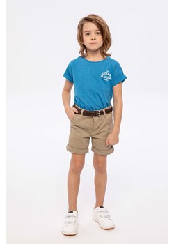 Niebieski t-shirt dla chłopca z bawełny z napisami ze sklepu 5.10.15 w kategorii T-shirty chłopięce - zdjęcie 169730059