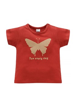 T-shirt niemowlęcy z bawełny Imagine czerwony ze sklepu 5.10.15 w kategorii Koszulki niemowlęce - zdjęcie 169730217