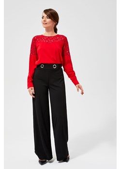 Czarwona bluzka damska z koronkową górą ze sklepu 5.10.15 w kategorii Bluzki damskie - zdjęcie 169730457