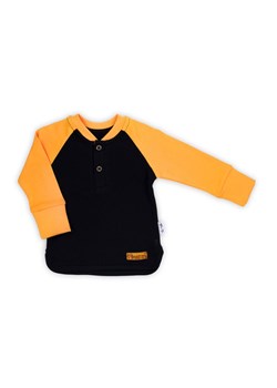 Bawełniana  bluzka z długim rękawem - żółto - czarna ze sklepu 5.10.15 w kategorii Kaftaniki i bluzki - zdjęcie 169730635