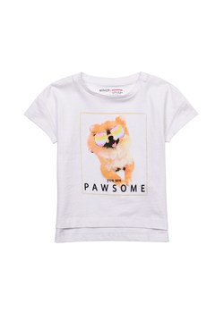 Biały t-shirt bawełniany dla niemowlaka z nadrukiem ze sklepu 5.10.15 w kategorii Koszulki niemowlęce - zdjęcie 169730739