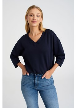 Bluza damska nierozpinana granatowa ze sklepu 5.10.15 w kategorii Bluzy damskie - zdjęcie 169730748