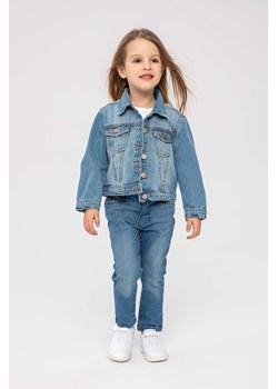 Kurtka jeansowa dla małej dziewczynki z kieszonkami ze sklepu 5.10.15 w kategorii Kurtki dziewczęce - zdjęcie 169730806