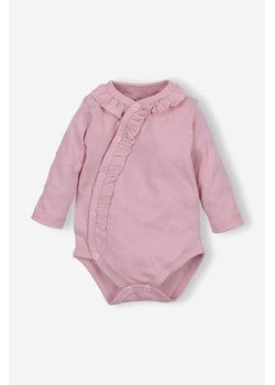 Body niemowlęce kopertowe z bawełny organicznej - fioletowe ze sklepu 5.10.15 w kategorii Body niemowlęce - zdjęcie 169730865