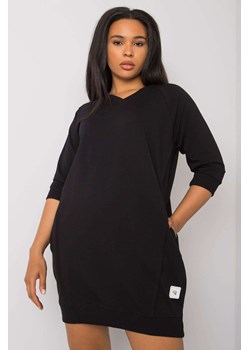 Czarna bawełniana sukienka damska plus size Karissa ze sklepu 5.10.15 w kategorii Sukienki - zdjęcie 169730906