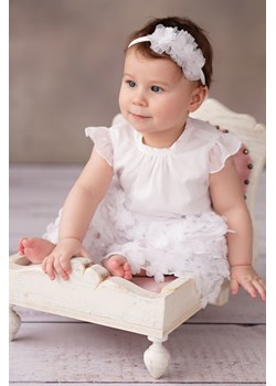 Biała elegancka sukienka niemowlęca do chrztu- Emili ze sklepu 5.10.15 w kategorii Ubranka do chrztu - zdjęcie 169731149