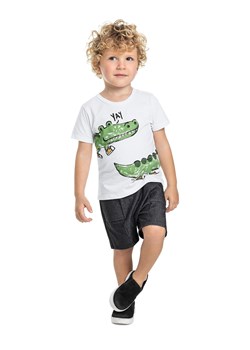 Komplet chłopięcy t-shirt z krokodylem i spodenki ze sklepu 5.10.15 w kategorii Komplety chłopięce - zdjęcie 169731175