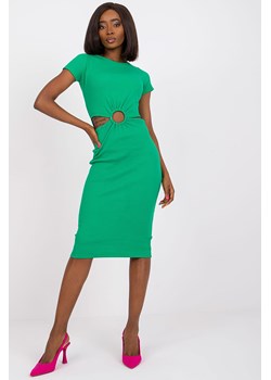 Obcisła sukienka za kolano - zielona ze sklepu 5.10.15 w kategorii Sukienki - zdjęcie 169731185