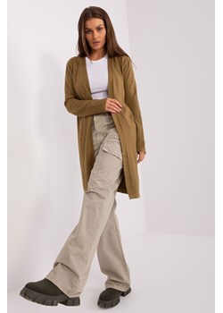 Oliwkowy damski kardigan z długim rękawem ze sklepu 5.10.15 w kategorii Swetry damskie - zdjęcie 169731199