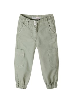 Spodnie typu bojówki z bawełny niemowlęce- oliwkowe ze sklepu 5.10.15 w kategorii Spodnie i półśpiochy - zdjęcie 169731257