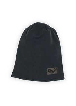 Ciemnoszara czapka beanie niemowlęca z bawełny ze sklepu 5.10.15 w kategorii Czapki dziecięce - zdjęcie 169731836