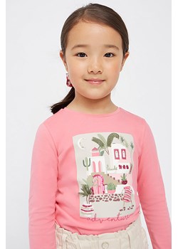 Koszulka z długim rękawem oraz gumką do włosów Mayoral - różowa ze sklepu 5.10.15 w kategorii Bluzki dziewczęce - zdjęcie 169731916