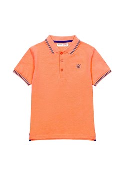 T-shirt niemowlęcy pomarańczowy z kołnierzykiem ze sklepu 5.10.15 w kategorii Koszulki niemowlęce - zdjęcie 169731968
