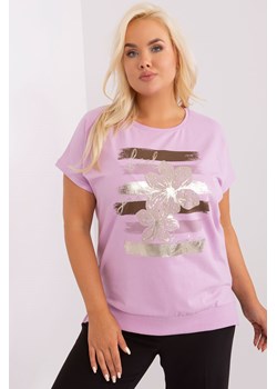 Jasnofioletowa asymetryczna bluzka plus size ze sklepu 5.10.15 w kategorii Bluzki damskie - zdjęcie 169732049