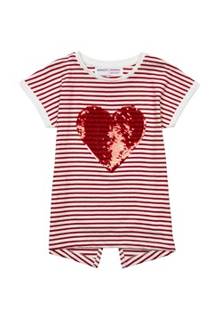 T-shirt w paski i cekinami dla niemowlaka- serce ze sklepu 5.10.15 w kategorii Koszulki niemowlęce - zdjęcie 169732109
