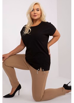Czarna damska bluzka plus size z bawełny ze sklepu 5.10.15 w kategorii Bluzki damskie - zdjęcie 169732206