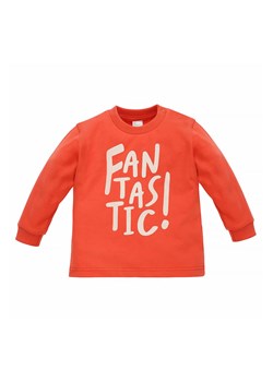 Bluzka chłopięca z długim rękawem z napisem Fantastic pomarańczowa ze sklepu 5.10.15 w kategorii T-shirty chłopięce - zdjęcie 169732286
