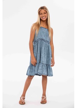 Jeansowa sukienka letnia dla dziewczynki ze sklepu 5.10.15 w kategorii Sukienki dziewczęce - zdjęcie 169732298