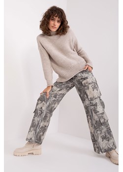 Beżowy damski sweter z długim rękawem ze sklepu 5.10.15 w kategorii Swetry damskie - zdjęcie 169732336