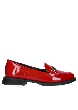 Damskie loafersy z czerwonej skóry lakierowanej, Conhpol Relax, RE2756-02 ze sklepu Konopka Shoes w kategorii Mokasyny damskie - zdjęcie 169734435