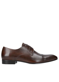 Brązowe, męskie półbuty ze skór, Conhpol, CE4648-04 ze sklepu Konopka Shoes w kategorii Półbuty męskie - zdjęcie 169734527