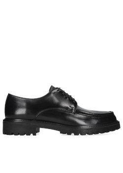 Czarne, męskie półbuty ze skóry, Conhpol, CE6374-02 ze sklepu Konopka Shoes w kategorii Półbuty męskie - zdjęcie 169734539