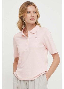 Tommy Hilfiger t-shirt damski kolor różowy ze sklepu ANSWEAR.com w kategorii Bluzki damskie - zdjęcie 169736155