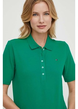 Tommy Hilfiger t-shirt damski kolor zielony WW0WW37820 ze sklepu ANSWEAR.com w kategorii Bluzki damskie - zdjęcie 169736159