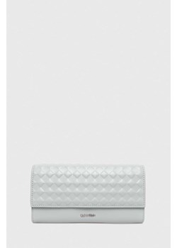Calvin Klein portfel damski kolor szary ze sklepu ANSWEAR.com w kategorii Portfele damskie - zdjęcie 169739136