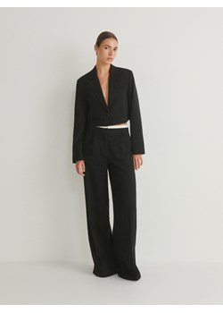 Reserved - Spodnie z ozdobną wstawką - czarny ze sklepu Reserved w kategorii Spodnie damskie - zdjęcie 169740857