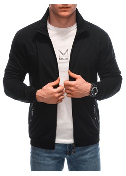 Bluza męska bez kaptura 1639B - czarna ze sklepu Edoti w kategorii Bluzy męskie - zdjęcie 169745099