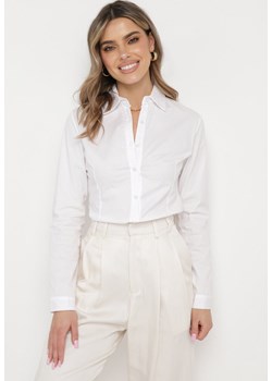 Biała Bawełniana Koszula Taliowana na Guziki Zaraphina ze sklepu Born2be Odzież w kategorii Koszule damskie - zdjęcie 169746916