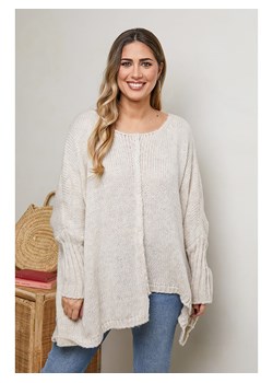 Plus Size Company Sweter &quot;Cluz&quot; w kolorze kremowym ze sklepu Limango Polska w kategorii Swetry damskie - zdjęcie 169747279