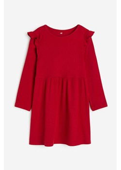H & M - Sukienka z dżerseju w prążki - Czerwony ze sklepu H&M w kategorii Sukienki dziewczęce - zdjęcie 169748575