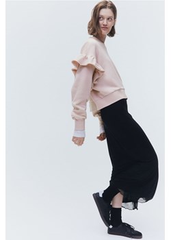 H & M - Bluza oversize z falbanką - Różowy ze sklepu H&M w kategorii Bluzy damskie - zdjęcie 169748687