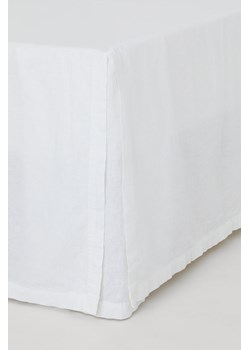 H & M - Podwójny lambrekin z domieszką lnu - Biały ze sklepu H&M w kategorii Prześcieradła - zdjęcie 169748769