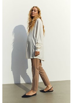 H & M - MAMA Eleganckie spodnie - Beżowy ze sklepu H&M w kategorii Spodnie ciążowe - zdjęcie 169749186