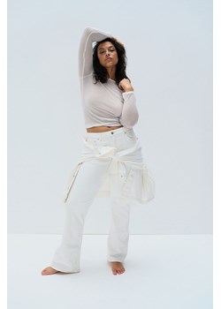 H & M - Curvy Fit Bootcut High Jeans - Biały ze sklepu H&M w kategorii Jeansy damskie - zdjęcie 169749218