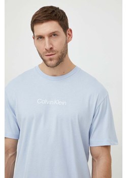 Calvin Klein t-shirt bawełniany męski kolor niebieski wzorzysty ze sklepu ANSWEAR.com w kategorii T-shirty męskie - zdjęcie 169750028