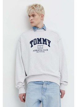 Tommy Jeans bluza bawełniana męska kolor szary melanżowa DM0DM18635 ze sklepu ANSWEAR.com w kategorii Bluzy męskie - zdjęcie 169750139