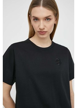 BOSS t-shirt damski kolor czarny 50513755 ze sklepu ANSWEAR.com w kategorii Bluzki damskie - zdjęcie 169750309