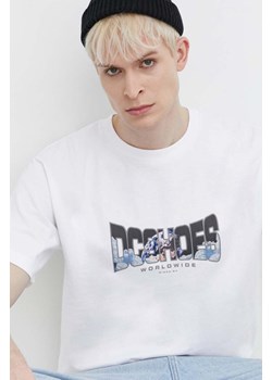 DC t-shirt bawełniany męski kolor biały z nadrukiem ADYZT05361 ze sklepu ANSWEAR.com w kategorii T-shirty męskie - zdjęcie 169750418