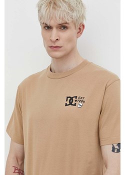 DC t-shirt bawełniany męski kolor beżowy z nadrukiem ADYZT05392 ze sklepu ANSWEAR.com w kategorii T-shirty męskie - zdjęcie 169750428