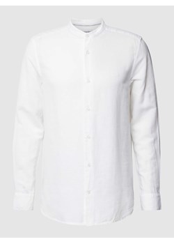 Koszula lniana o kroju regular fit ze stójką ze sklepu Peek&Cloppenburg  w kategorii Koszule męskie - zdjęcie 169751027
