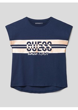 T-shirt z nadrukiem z logo ze sklepu Peek&Cloppenburg  w kategorii Bluzki dziewczęce - zdjęcie 169751695