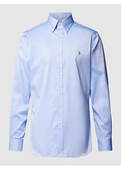 Koszula biznesowa o kroju slim fit z wyhaftowanym logo ze sklepu Peek&Cloppenburg  w kategorii Koszule męskie - zdjęcie 169751756