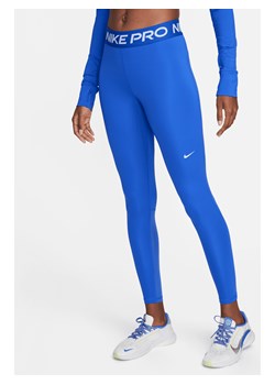 Damskie legginsy ze średnim stanem i wstawkami z siateczki Nike Pro - Niebieski ze sklepu Nike poland w kategorii Spodnie damskie - zdjęcie 169754388