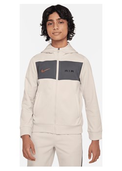 Bluza z kapturem i zamkiem na całej długości dla dużych dzieci (chłopców) Nike Air - Brązowy ze sklepu Nike poland w kategorii Bluzy chłopięce - zdjęcie 169754426